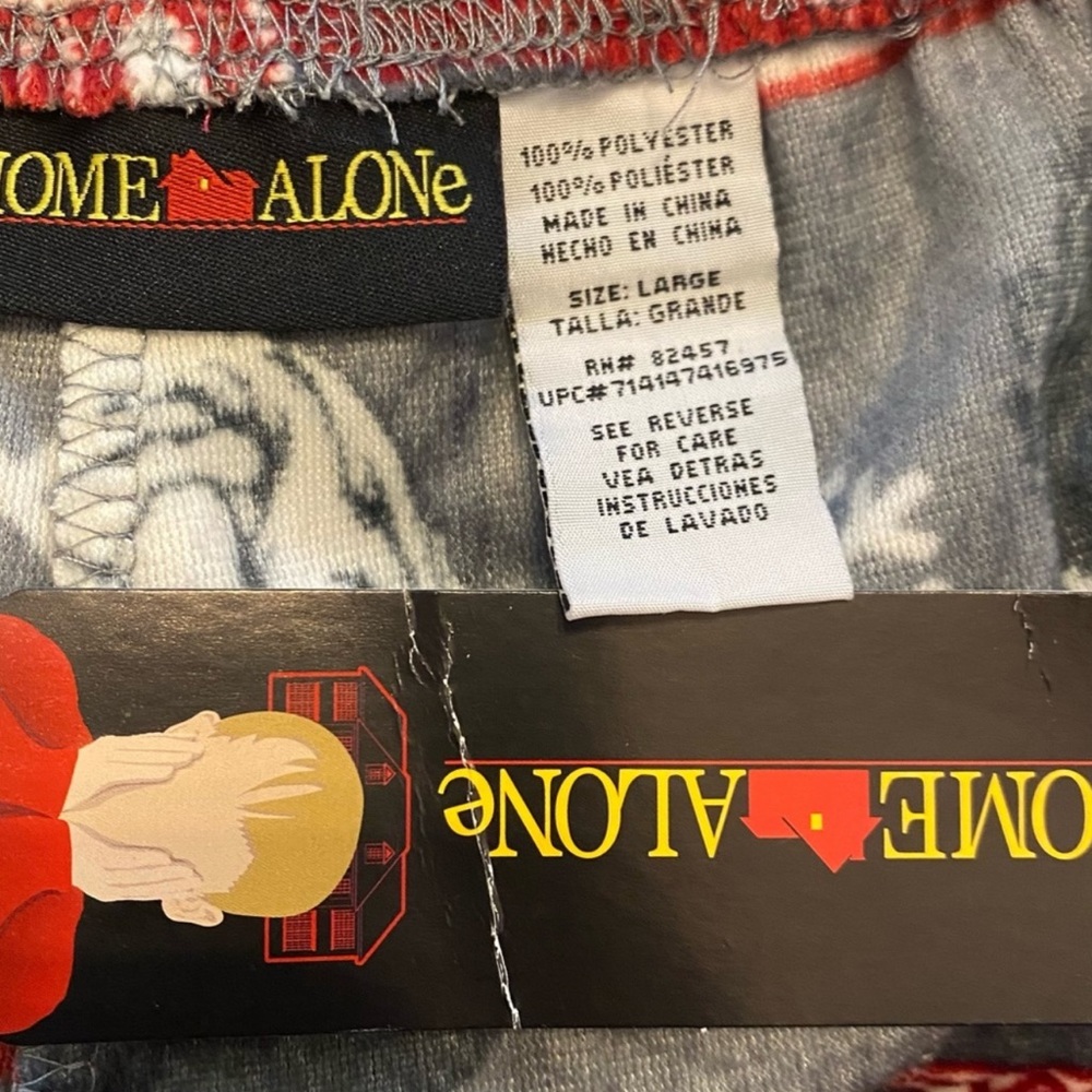 NEW Home Alone Filthy Animal Ugly Velour Sleep Pants Mens SZ Large in Grey - Picture 9 of 9
